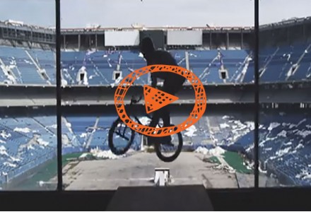 BMX Pro Tears Up the Abandoned Silverdome 