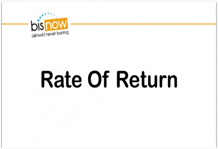 It is important to take what into account when evaluating the rate of return?