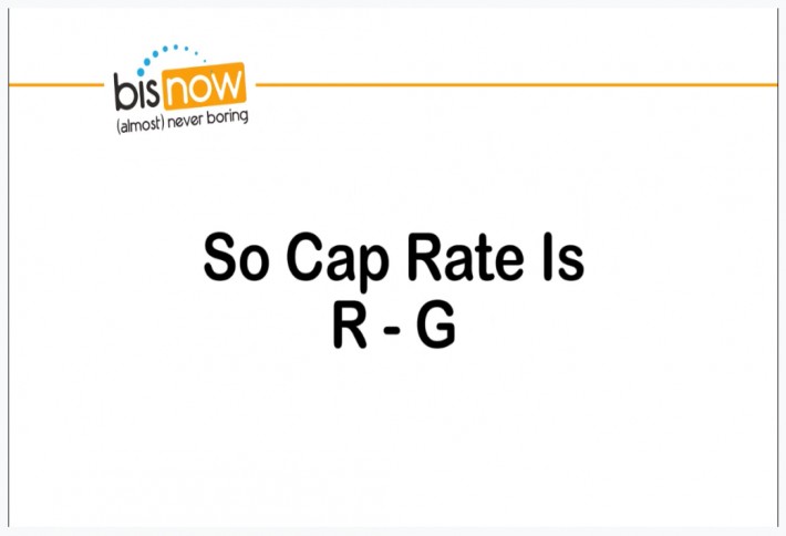 Cap rate is equal to ...