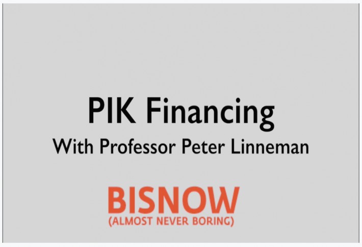 Which of the following is a situation involving PIK financing?