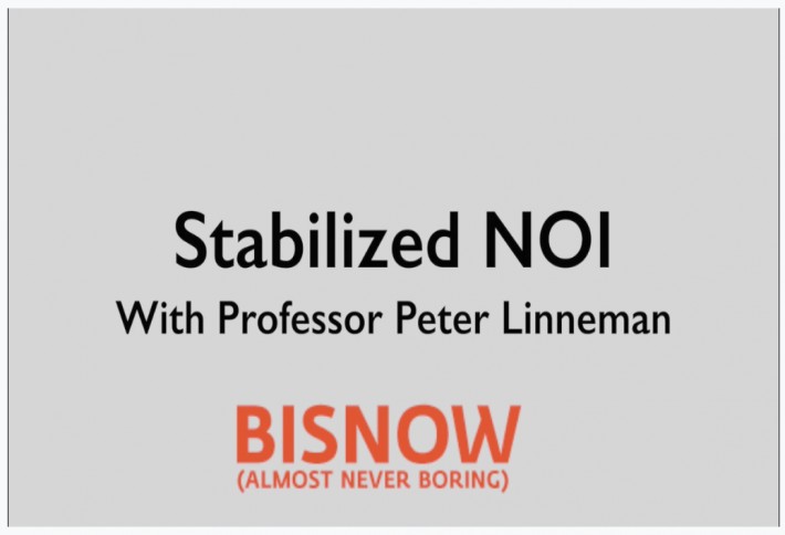 What is the point in calculating stabilized NOI?