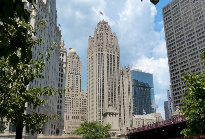 Which development company bought the Tribune Tower for $205M in 2016?